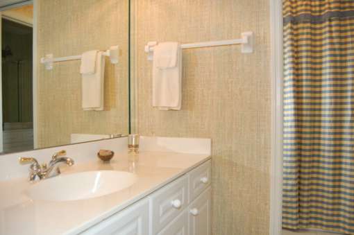 One of the many bathrooms