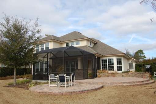 Back of the house, patio, and lanai