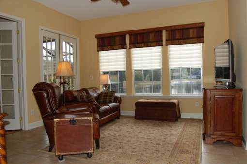 The previous owners used this as a sitting area, but we&rsquo;ll make this the dining room.