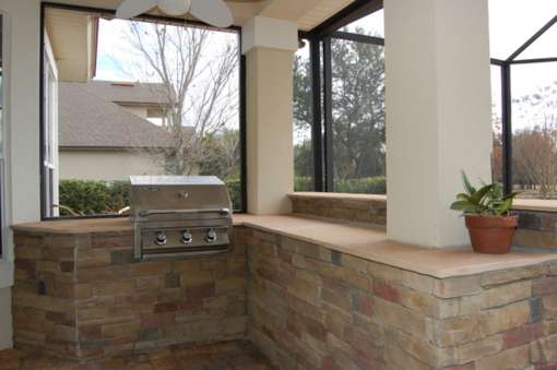 The outdoor kitchen. Grill, baby, grill.